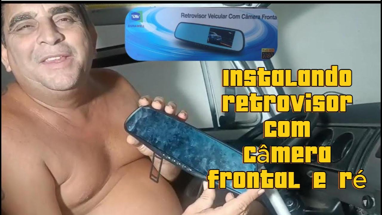 Instalamos um retrovisor com câmera frontal e ré da marca DURAWELL na nossa Kombihome Belle de Jour