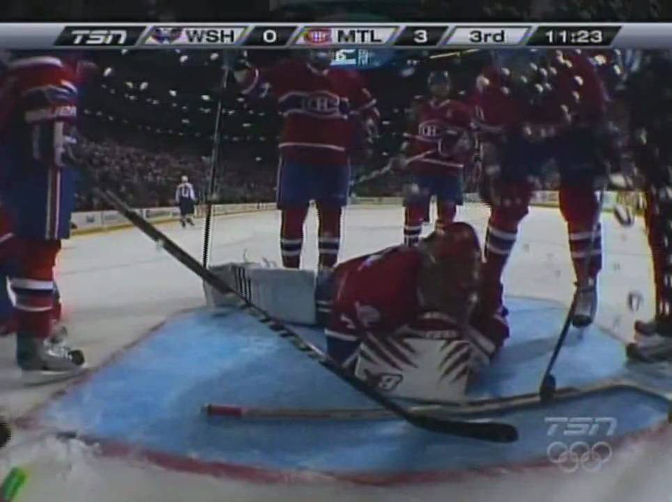 NHL 2010 Playoffs - Jaroslav Halak Unbelievable Save (April 26 2010)