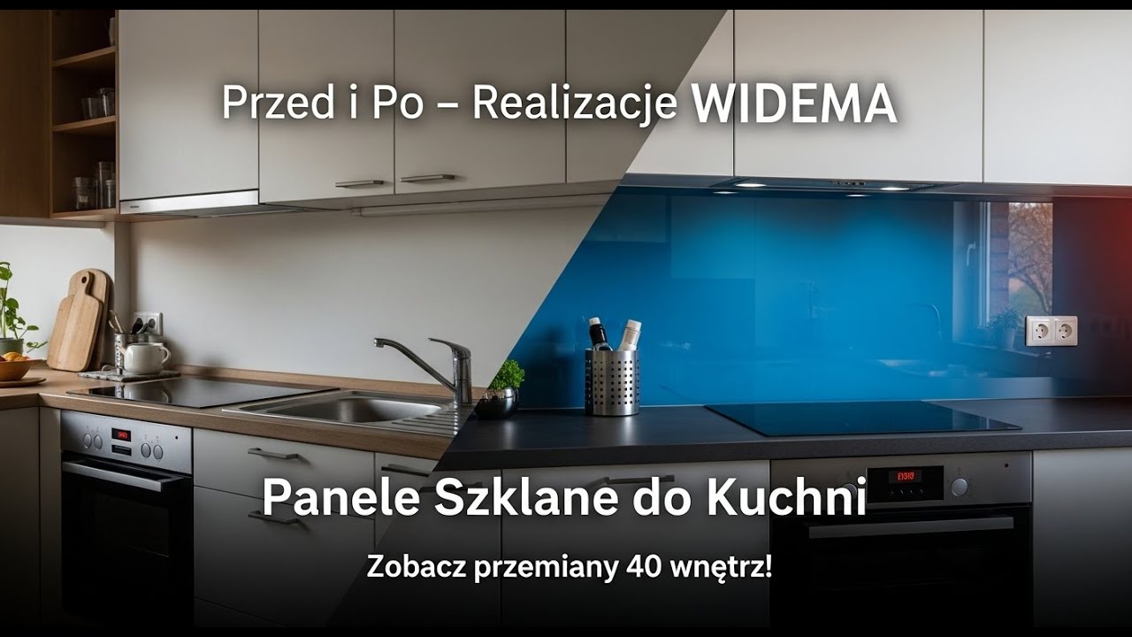 Przed i Po – Realizacje WIDEMA  Panele Szklane do Kuchni  Zobacz przemiany 40 wnętrz!