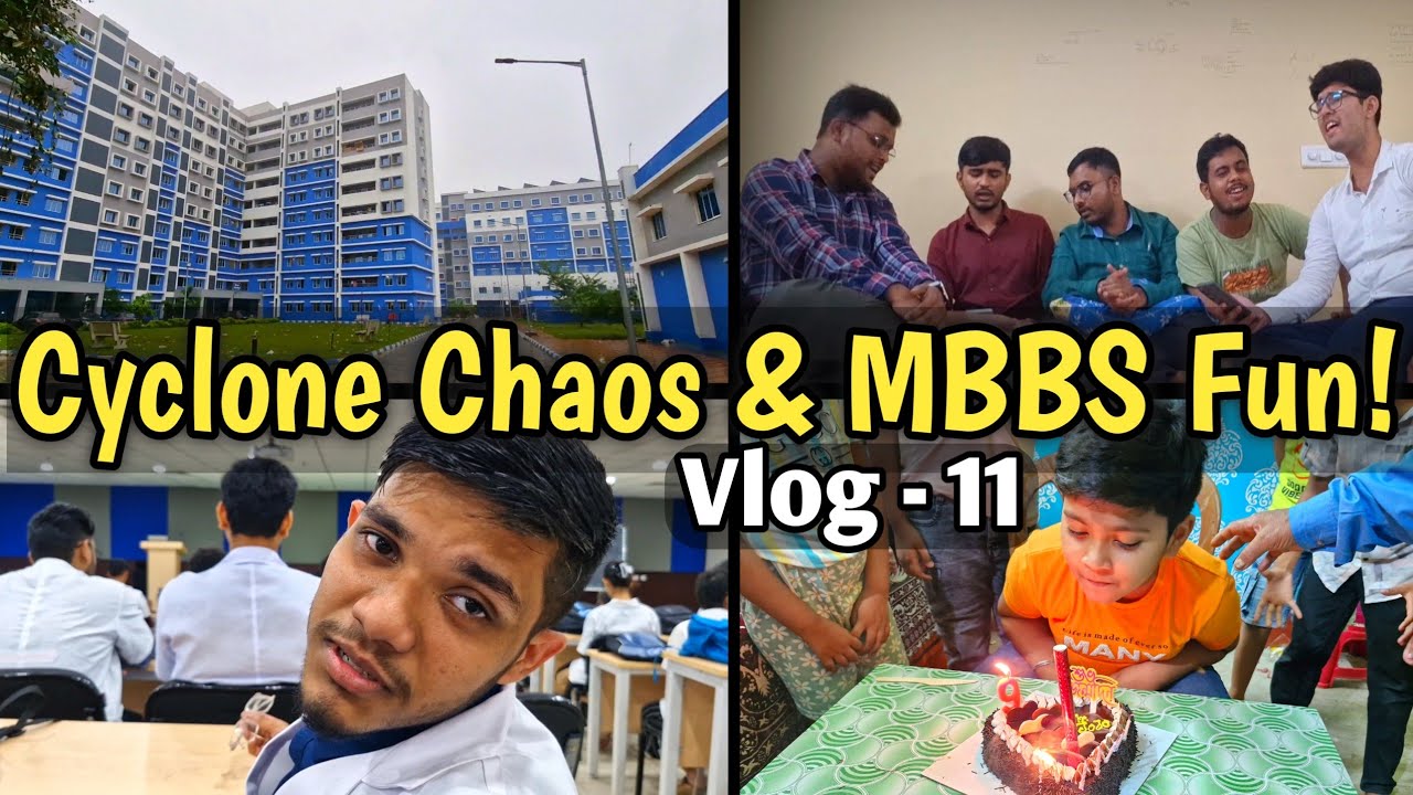 MBBS Life During Cyclone Dana🌪️| Hostel Masti, Class, Nephew’s B’day & Songs 🎶| A Day in Barasat GMC
