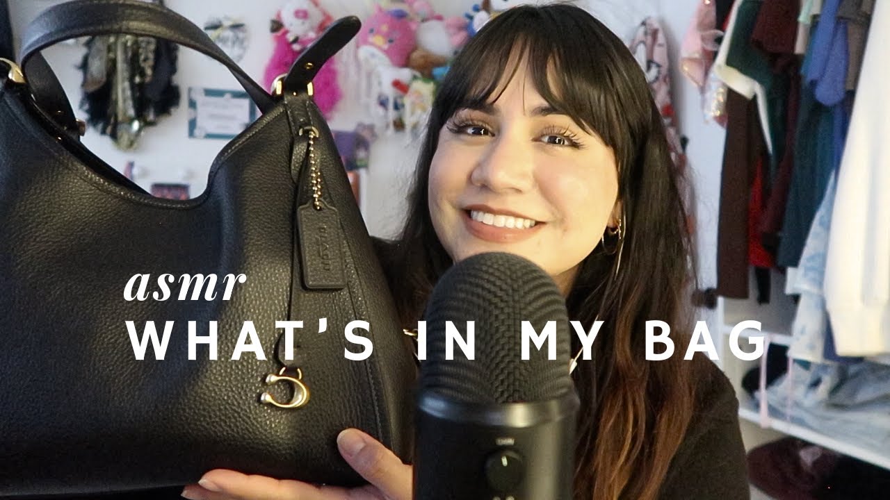 ASMR | what's in my bag (close up whisper)