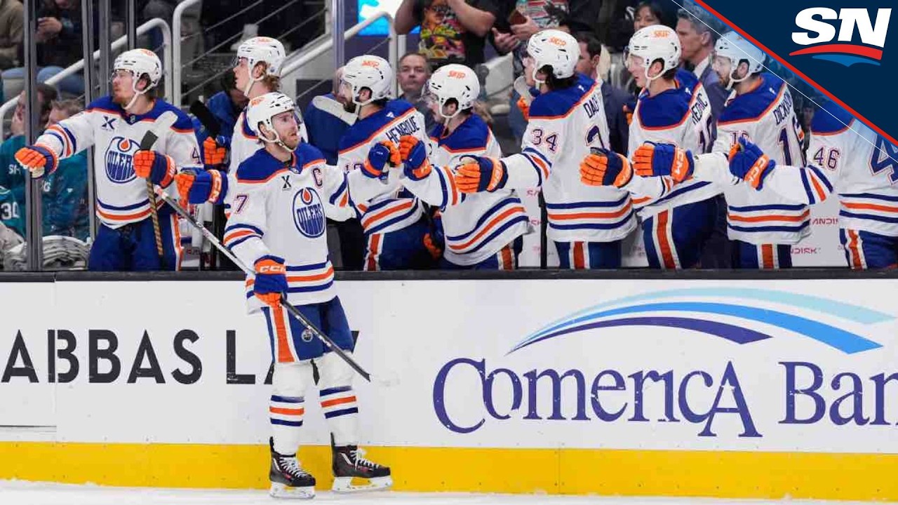 Connor McDavid nets 15th career hat trick vs. Sharks