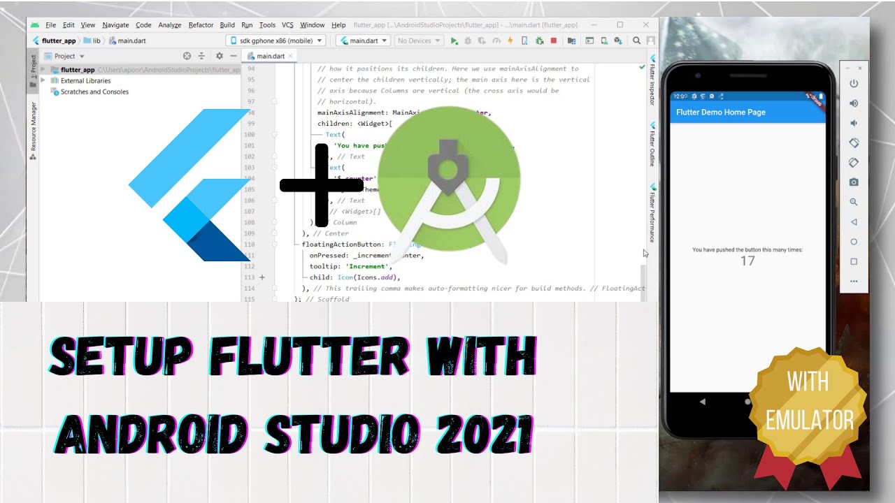Как установить Flutter с помощью Android Studio и эмулятора | 2022