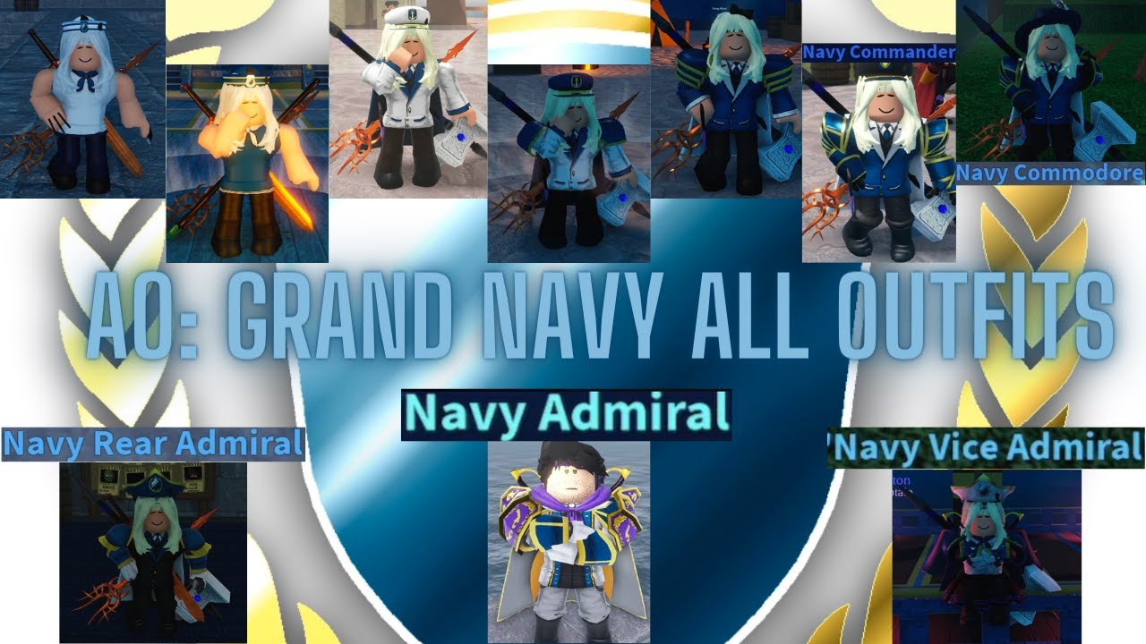 Arcane Odyssey: Grand Navy ALL Outfits.