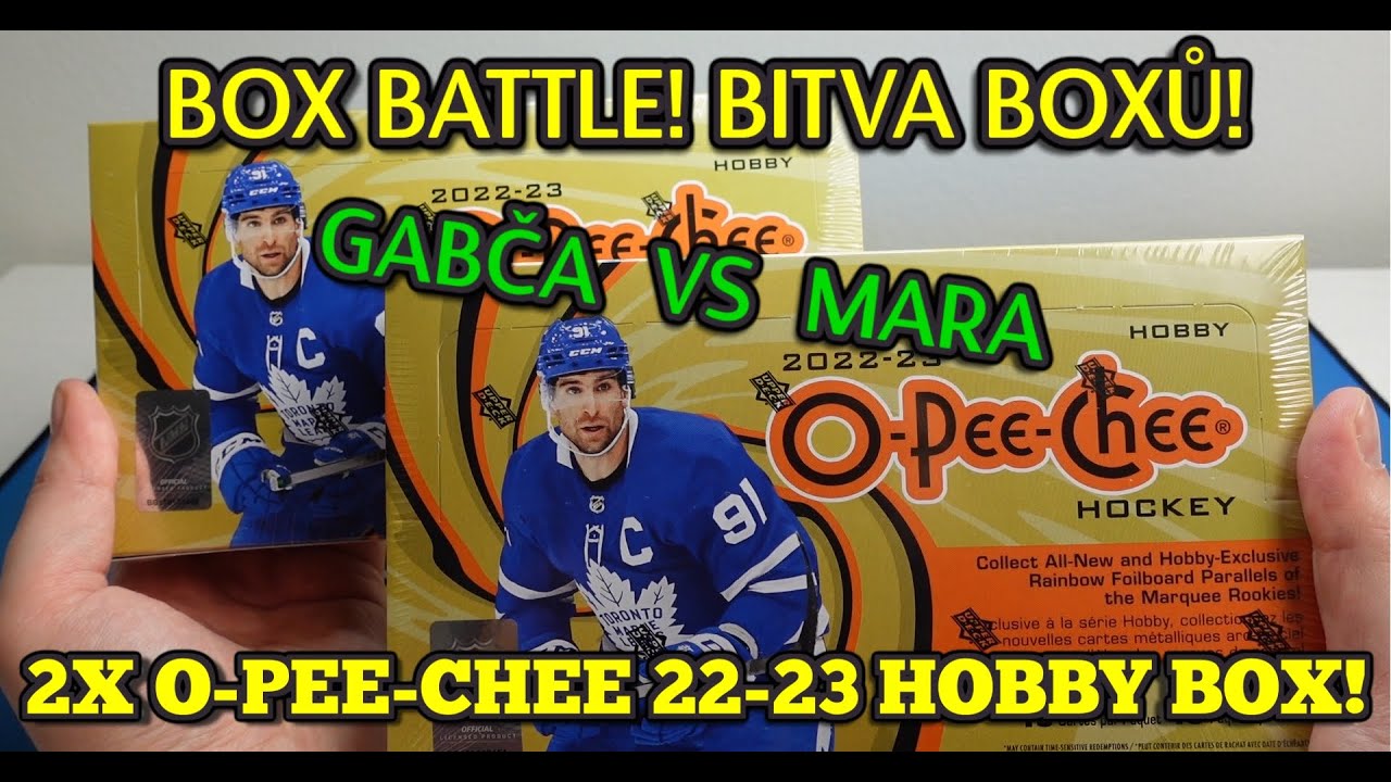 GABI VS MARA! BOX BATTLE! 2x 22-23 UD O-PEE-CHEE Hobby Box! Kartičková bitka! Kdo vytáhne top hit?!