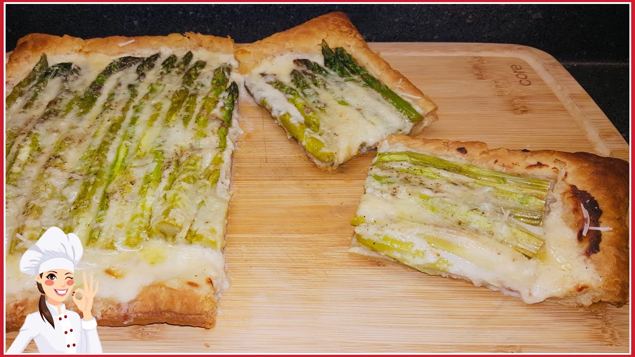 TARTA DE ESPARRAGOS Y QUESO 🥧🧀ASPARAGUS AND CHEESE TART🥧🧀