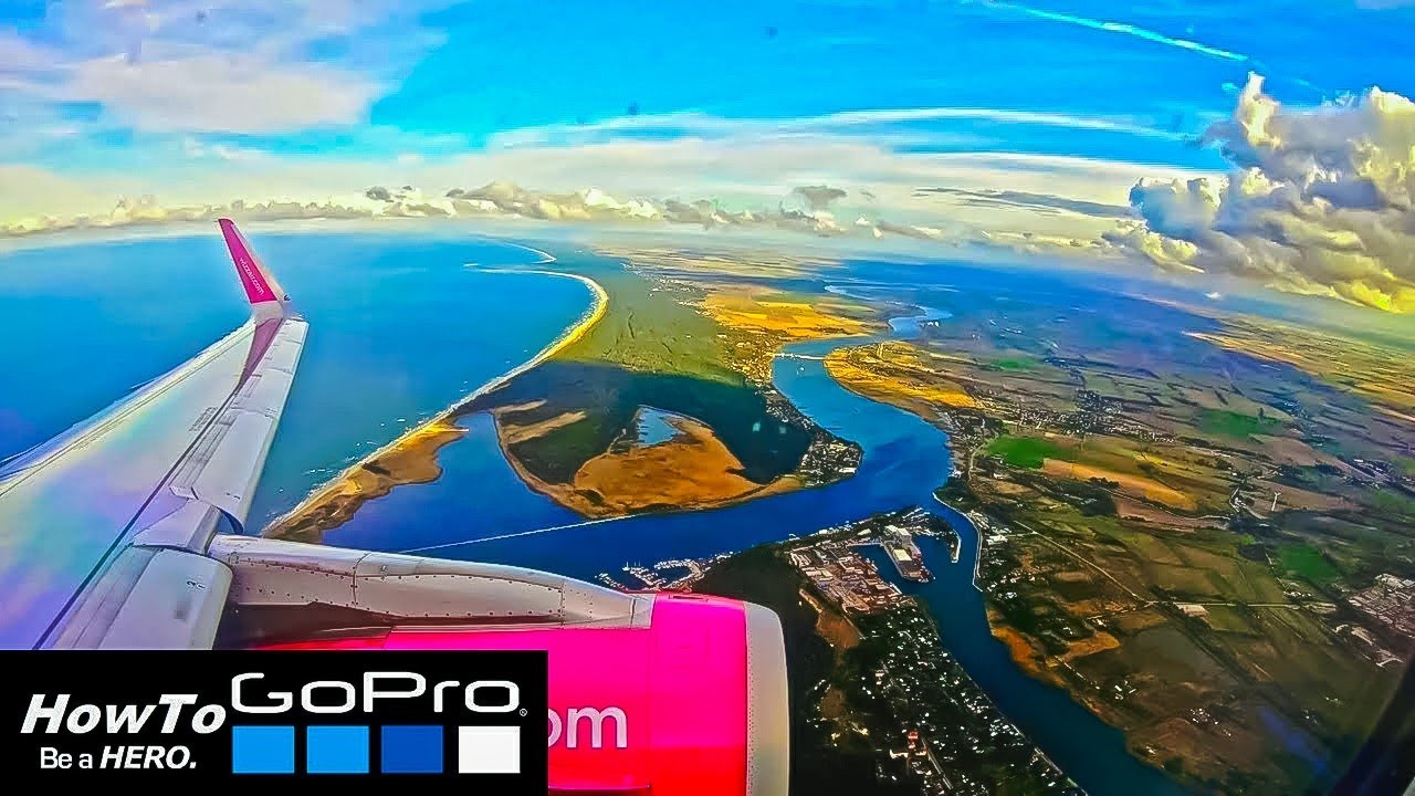 Lotnisko Gdańsk Lądowanie Wizzair Airbus A320 GoPro Hero ゴープロ 고프로