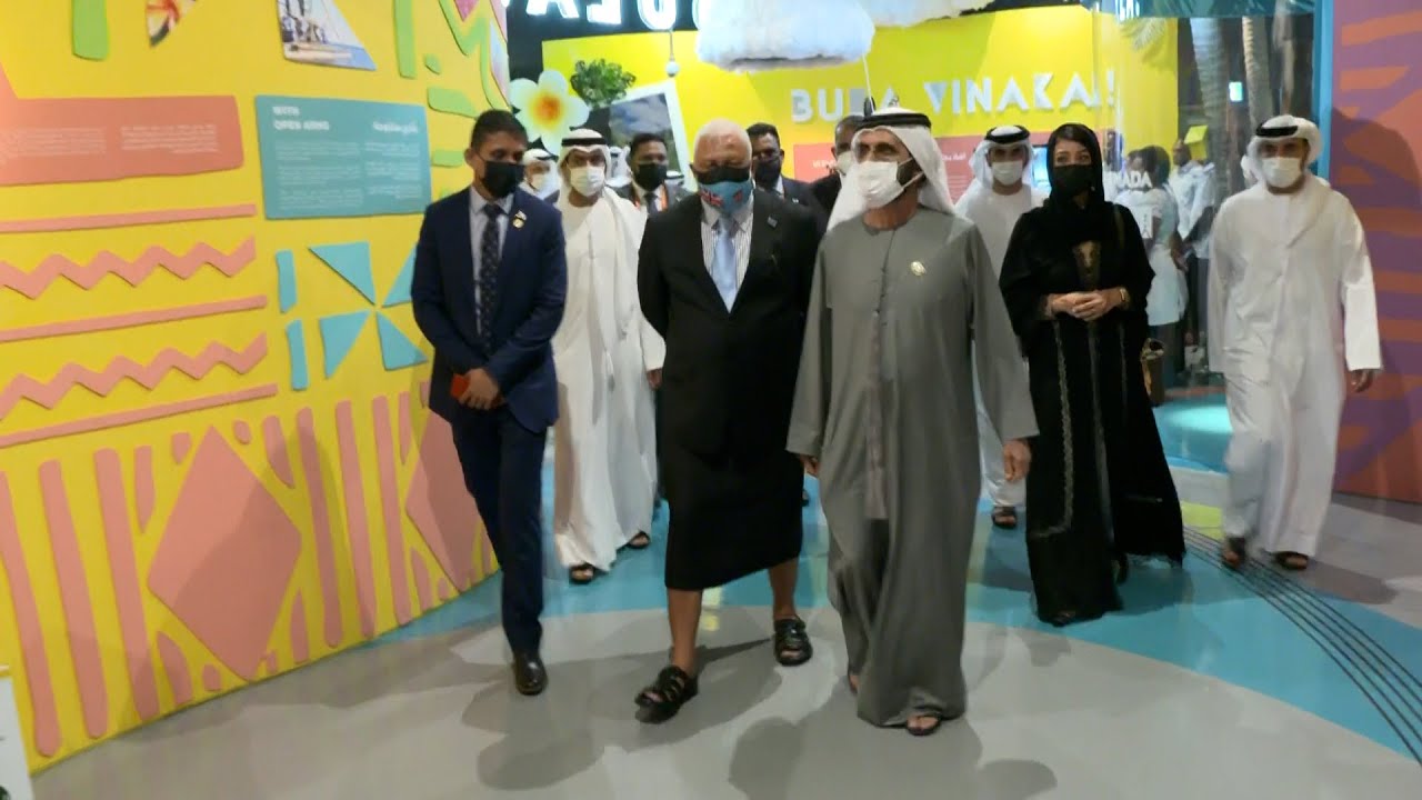 محمد بن راشد يلتقي رئيس وزراء فيجي ويزور جناحها وجناح إيطاليا في إكسبو 2020 دبي