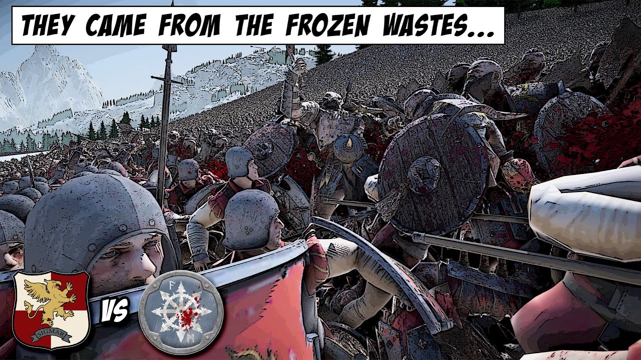 700,000 Norsca SEIGE Volksgrad Village! | Warhammer 40k  | MODDED UEBS2