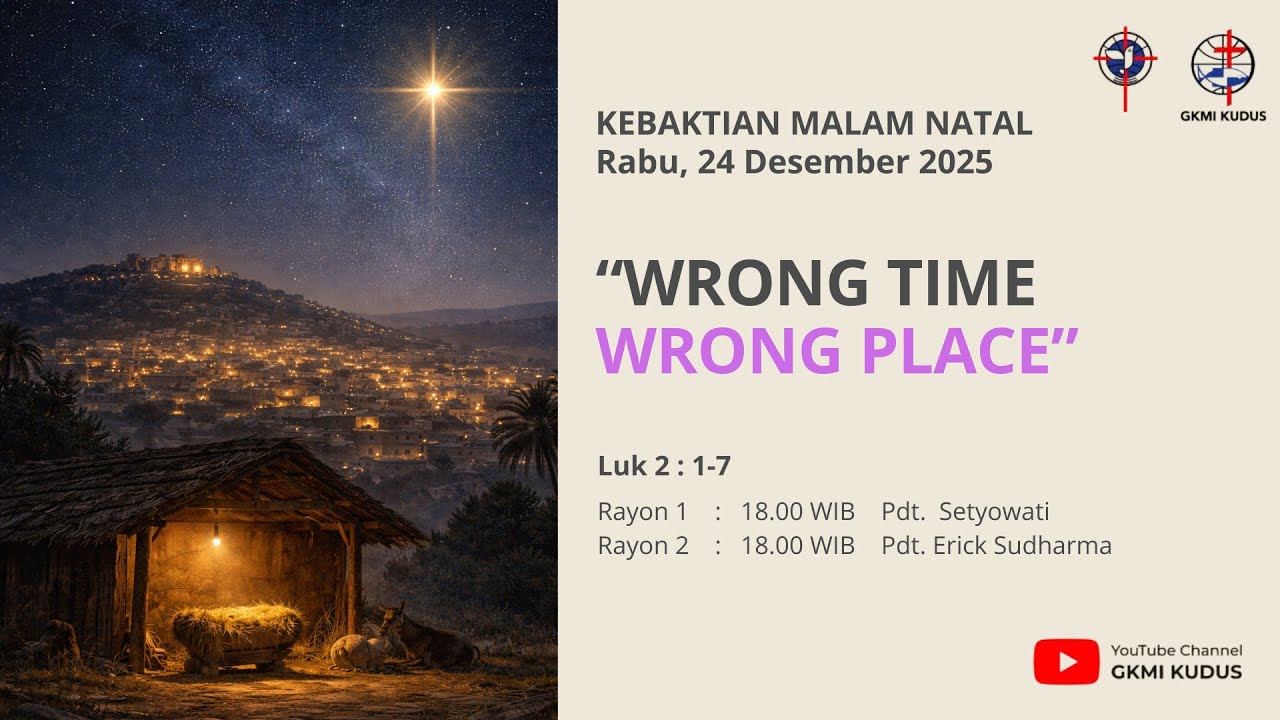 Kebaktian Malam Natal GKMI Kudus, Rabu 24 Desember 2025