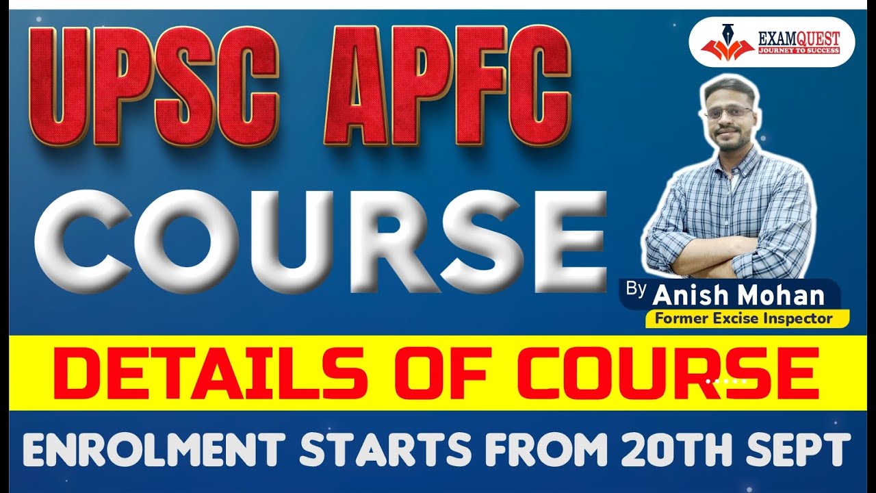 APFC Course by Anish Sir | APFC Syllabus & Exam Pattern | APFC 2022 Notification | AFPC Vacancy