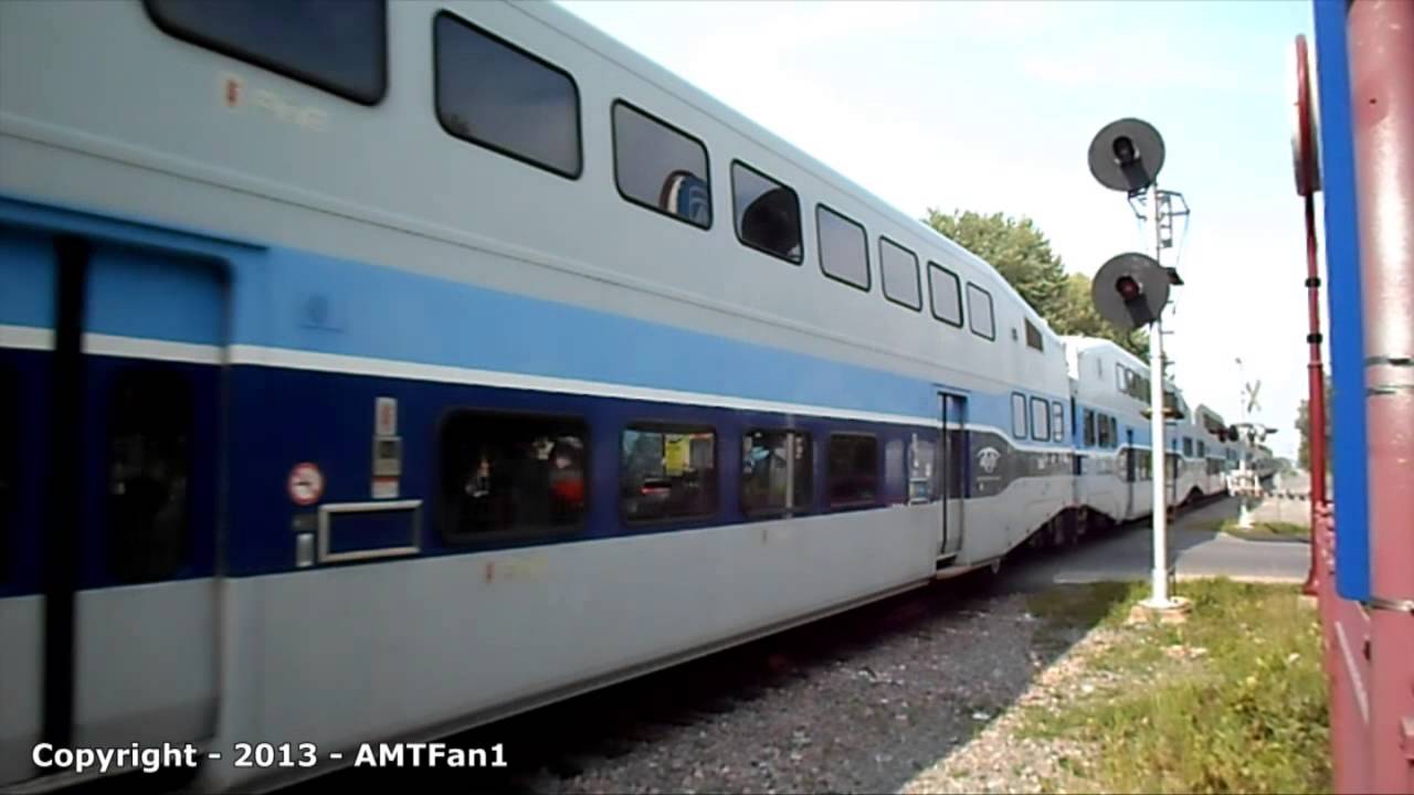 AMT commuter trains rush hour at Montreal-West station (part 2)