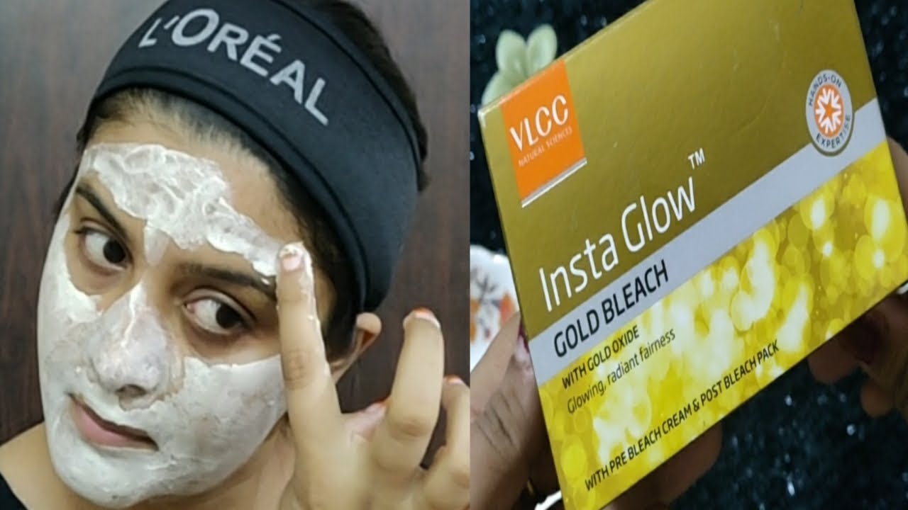 How to bleach face at home| VLCC Insta Glow Gold Bleach Review|घर पे ब्लीच कैसे करे