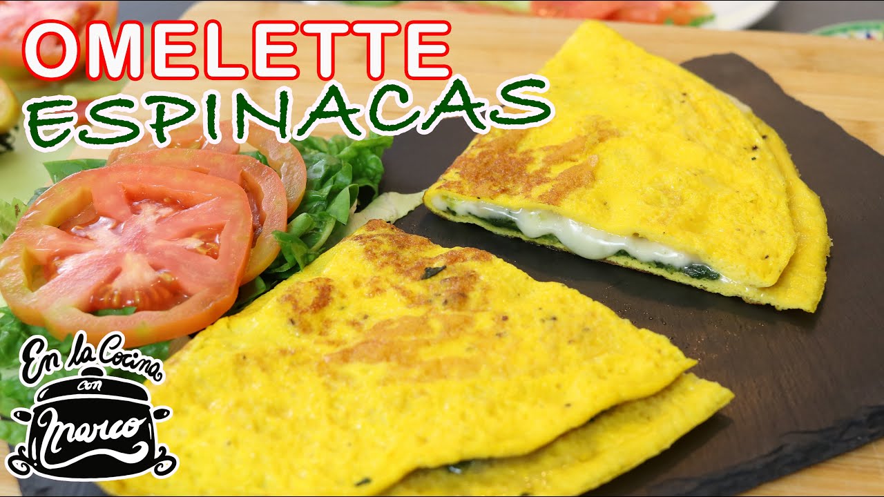 Omelette de ESPINACAS y QUESO 🥬🧀 [ Receta fácil ]