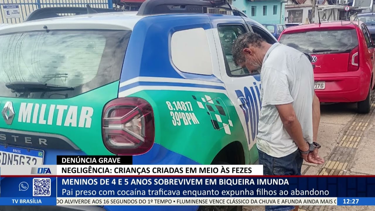 DF ALERTA - Meninos de 4 e 5 anos sobrevivem em biqueira imunda