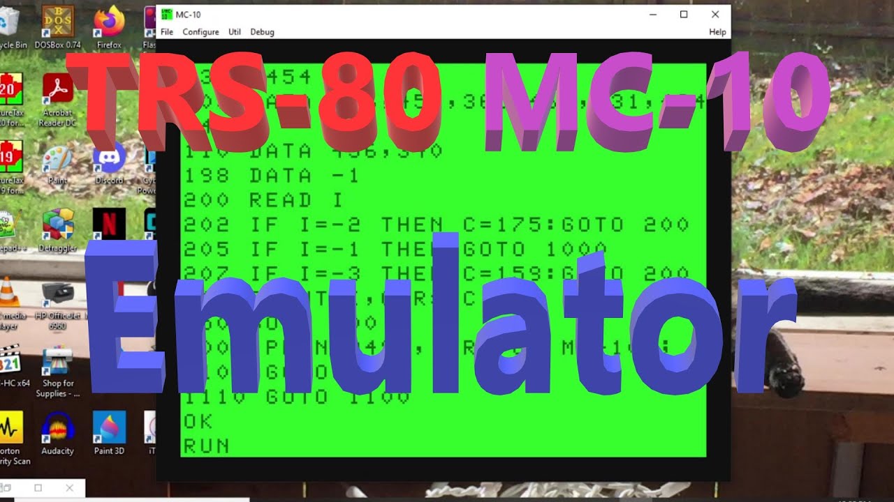 Setting Up And Using An MC-10 Emulator #SepTandy