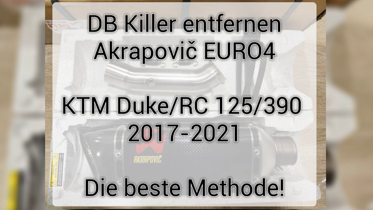 Akrapovič Euro4 DB Killer entfernen BESTE METHODE KTM DUKE RC 125 390