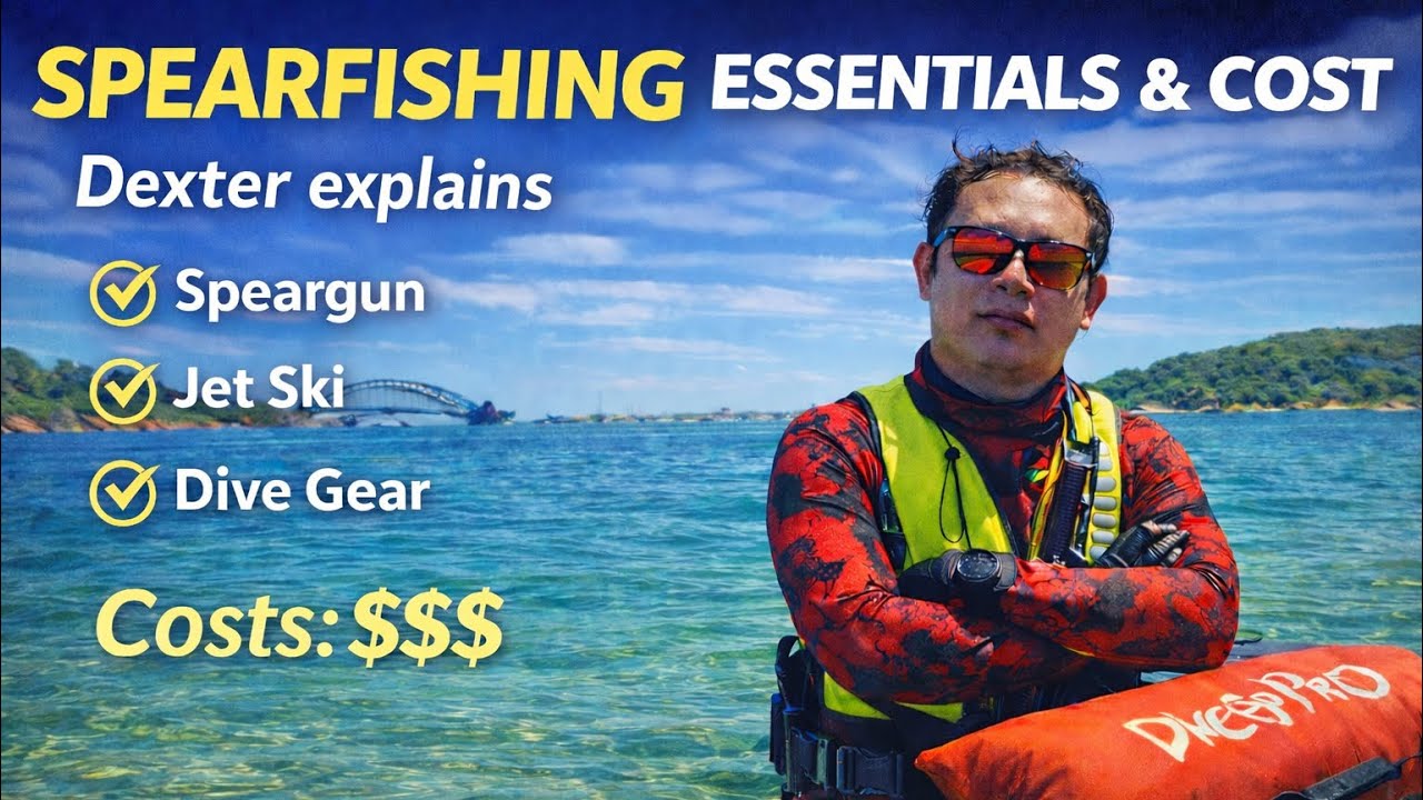 Dexter Explains Spearfishing Gear & Real Cost ￼￼ Seadoo Explorer pro 230  ￼#JJRobak #seadoo #jetski 