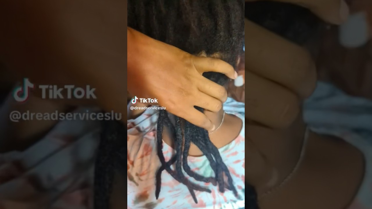 Crochet retwist before and after / root maintenance on locs