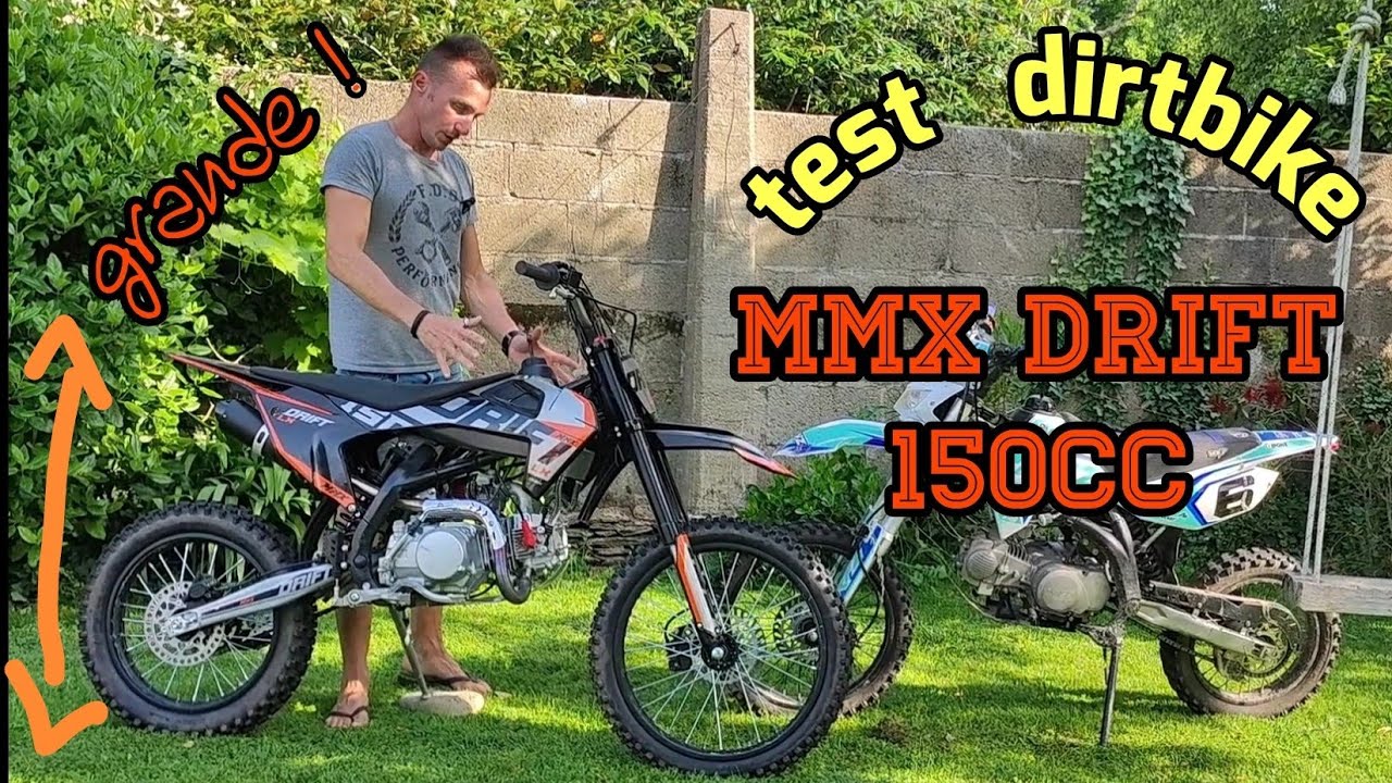test dirt bike MMX DRIFT 150 roues 16 -19