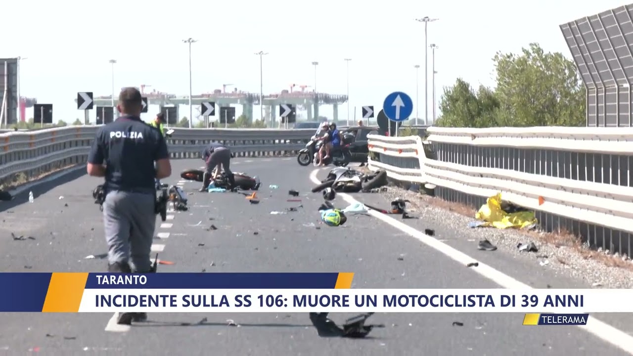 TARANTO INCIDENTE SULLA SS 106  MUORE UN MOTOCICLISTA DI 39 ANNI di DANIELA MANIGRASSO
