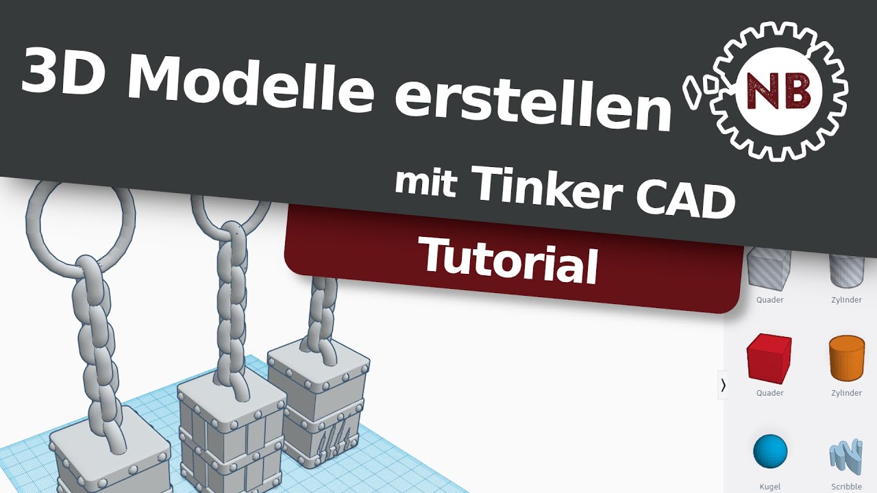 3D Modelle erstellen mit Tinker CAD | Tutorial |  DEUTSCH  | Neckar Bodgers