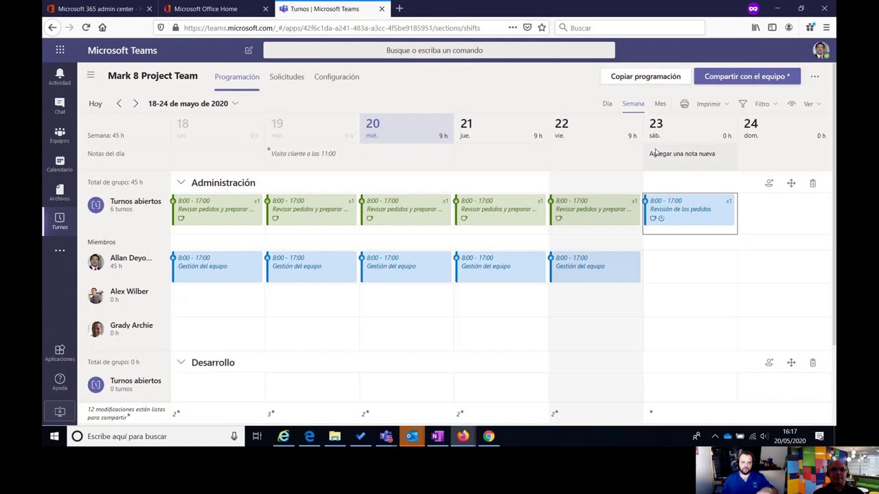 Videopíldora: Organizar Turnos de Trabajo con Office 365