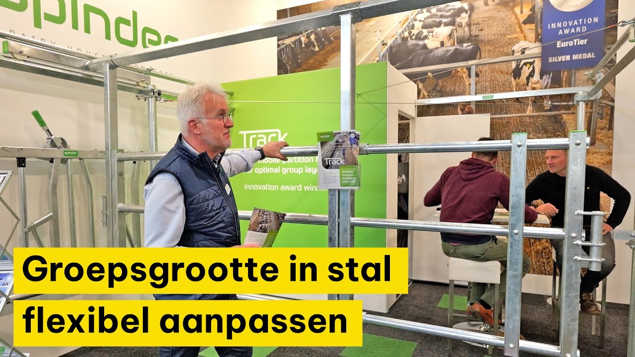 Groepsgrootte in stal flexibel aanpassen met hek op rails