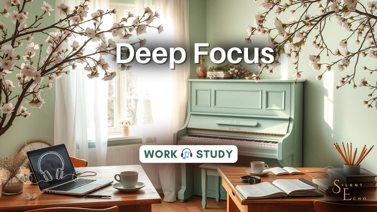 Deep Focus  Music 🎶 | Calm Piano Background for Work, Study & Productivity