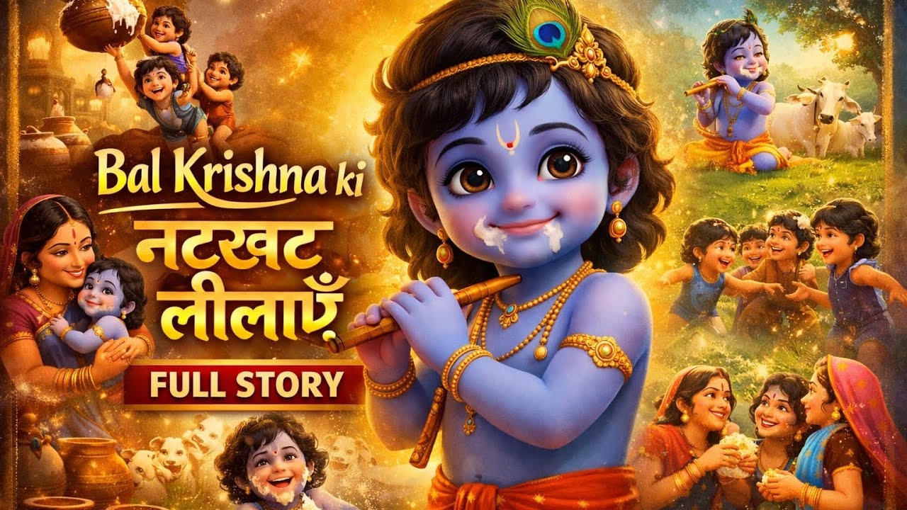 Bal Krishna ki Natkhat Leelayein 💙 | Makhan Chori se Muskaan Tak | Full Story