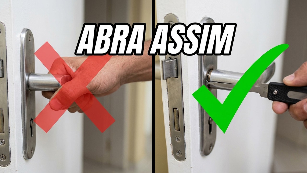 #COMO ABRIR  PORTA FECHADURA MAÇANETA  FIXA/# MEDIDAS DE SEGURANÇAS