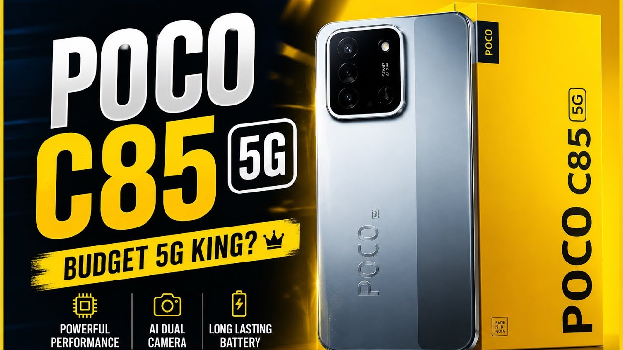Budget phone 2026 ⚡️⚡️poco c85 🤯￼under @10999 battery 6000mah , camera 50mp , Ips display 