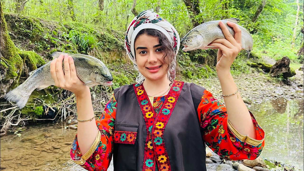 Caspian Sea Fry in the Heart of the Forest| village cuisine |iranian rural