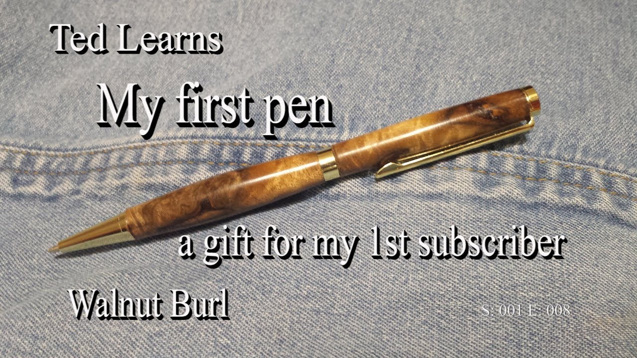 My frist wood turned pen, walnut burl pen ~ #008