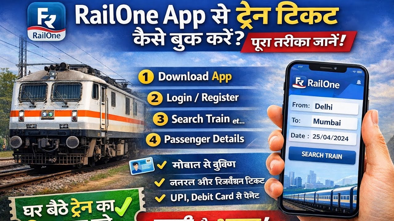 RailOne App Se Ticket Kaise Kare | Full Process 2026 #railway #irctc #uts #railone #ticket 