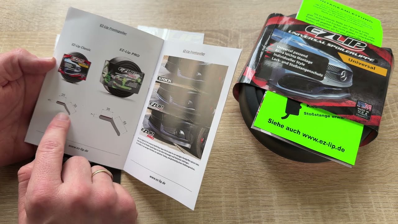 EZ Lip Classic Original Universal Frontspoiler Lippe Spoilerlippe Splitter Unboxing & Anleitung