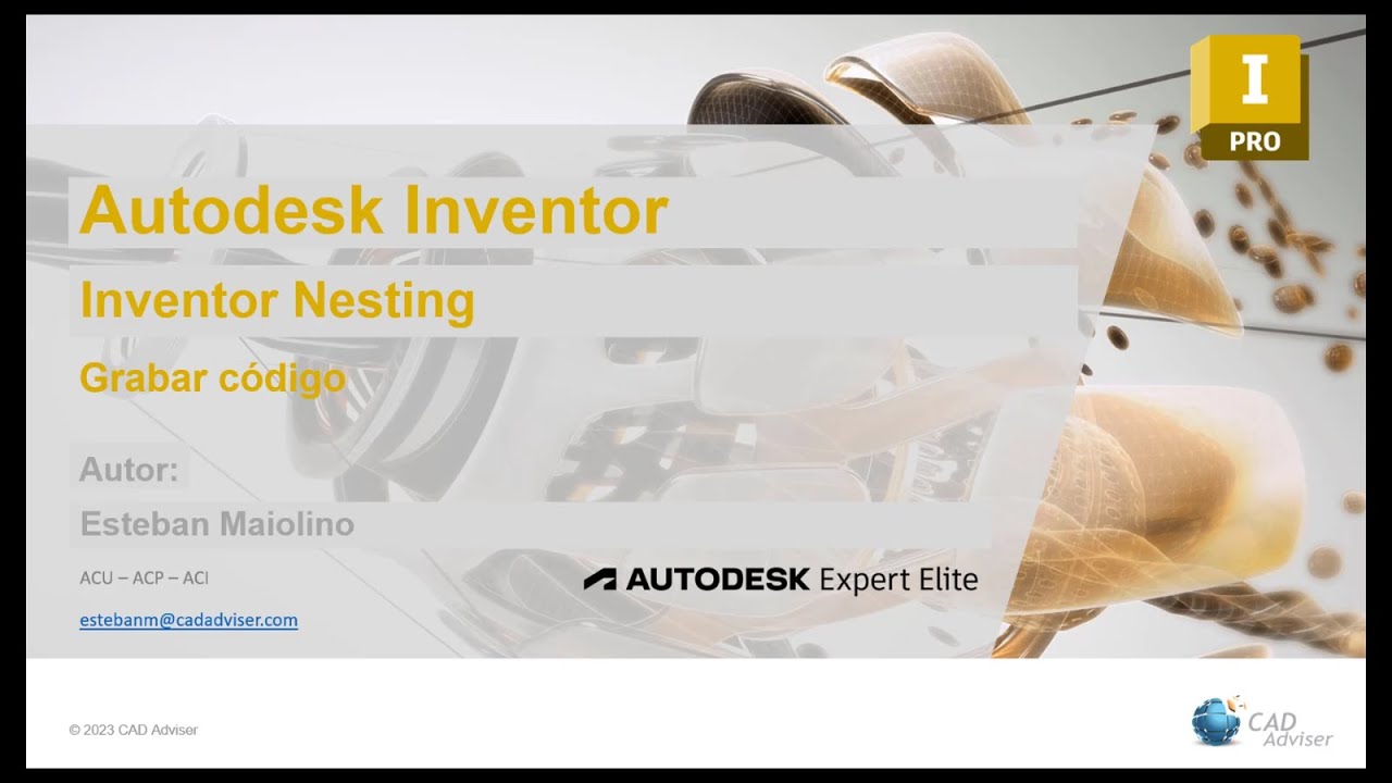 Inventor Nesting - Grabar Codigo