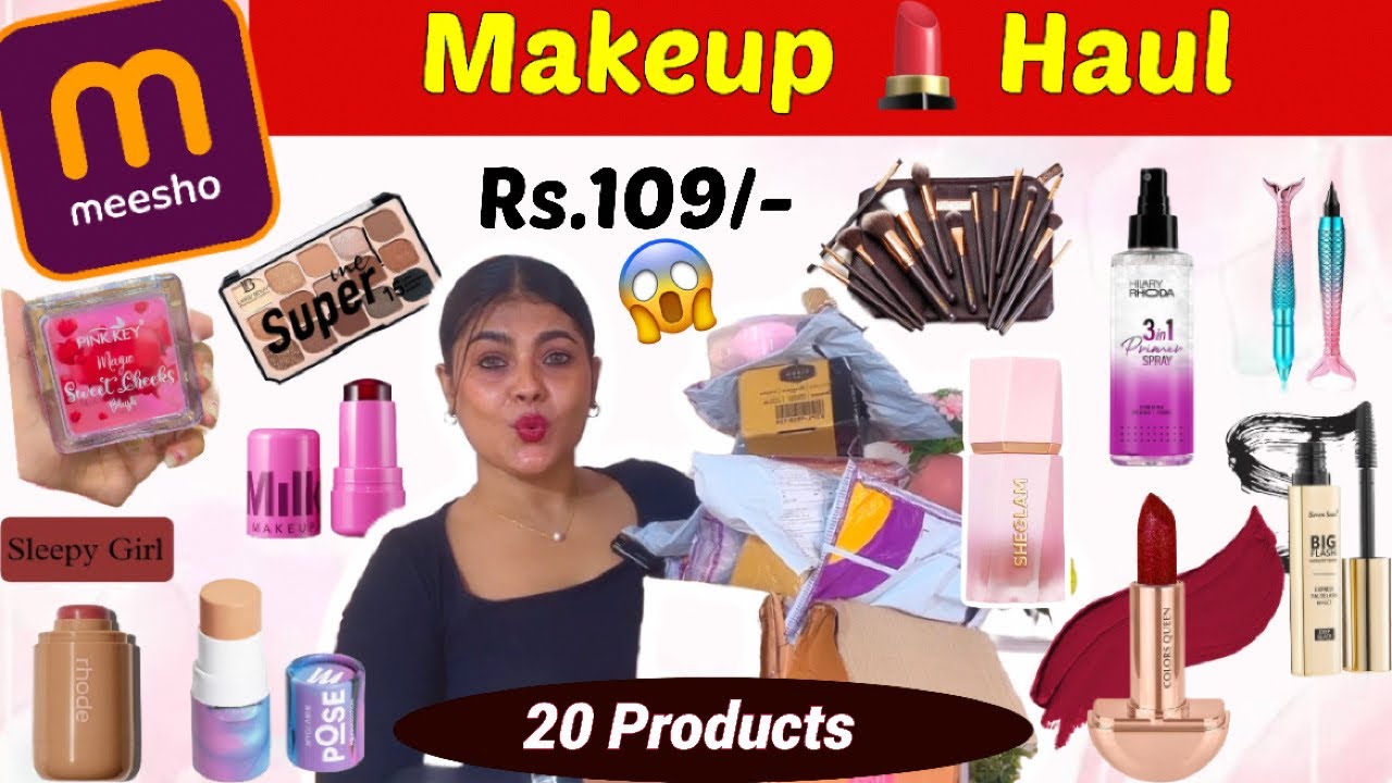 20 Makeup 💄 Products From Meesho ✨🫶🏻🛍️ || Let’s Try these Unique Makeup Products
