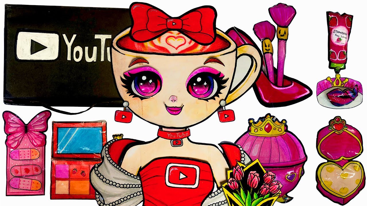 💄Paper DIY💄 ITALIAN BRAINROT Ballerina Cappuccina Makeup Transform Into YouTube Idol 💃Unboxing ASMR🎀