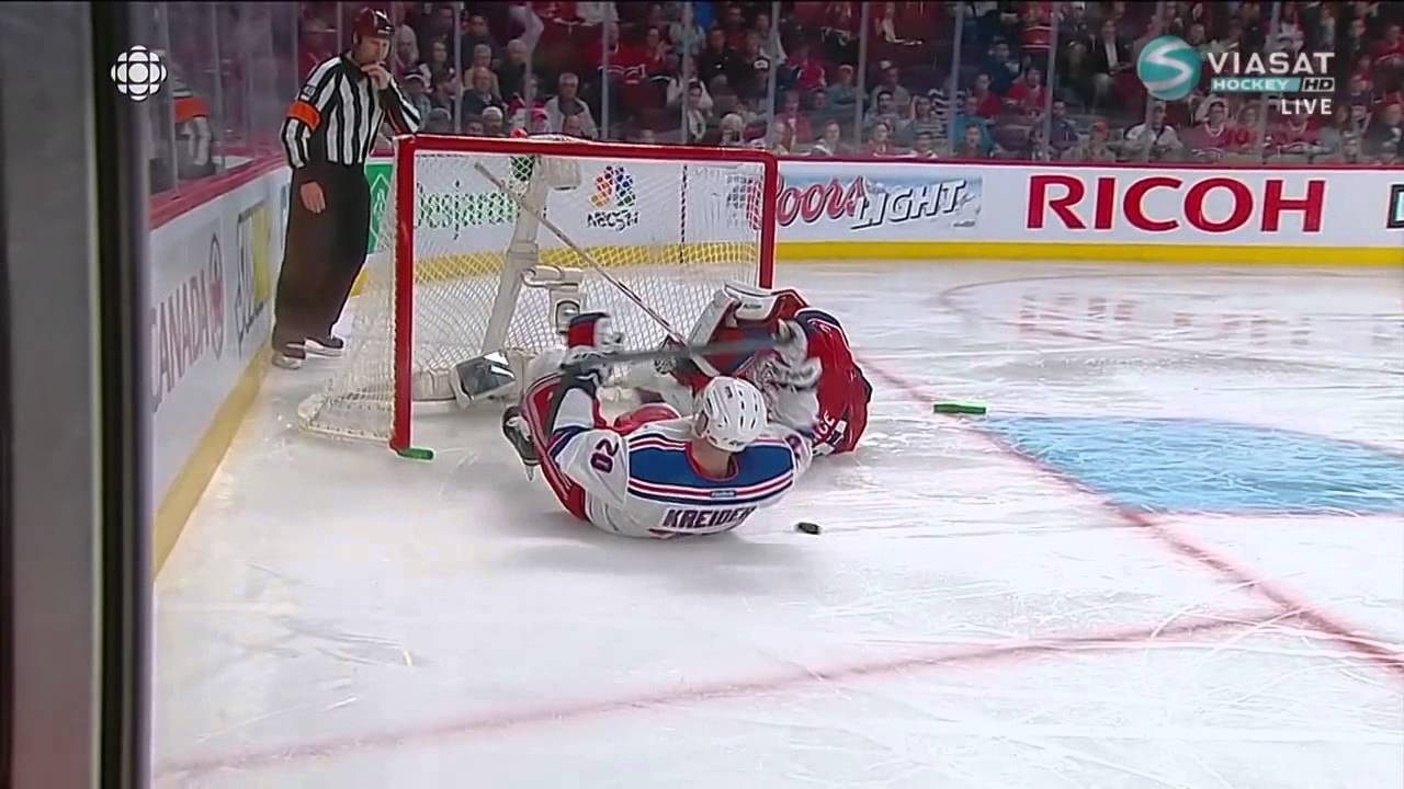 Chris Kreider Bowls into Carey Price