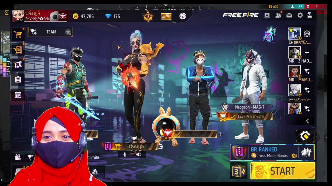 New Grandmaster Top 1 Push V Badge Lobby ❤ FF LIVE ✌ Free Fire LIVE! #ff #freefire #tabiyagamer