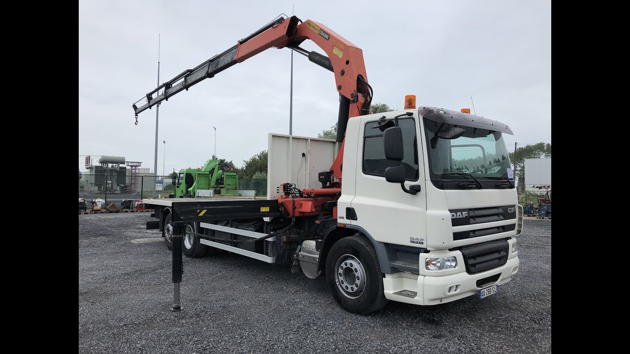 Used DAF 75.310 EURO 5 truck with PALFINGER PK32080D crane - 2009 for sale | equippo.com