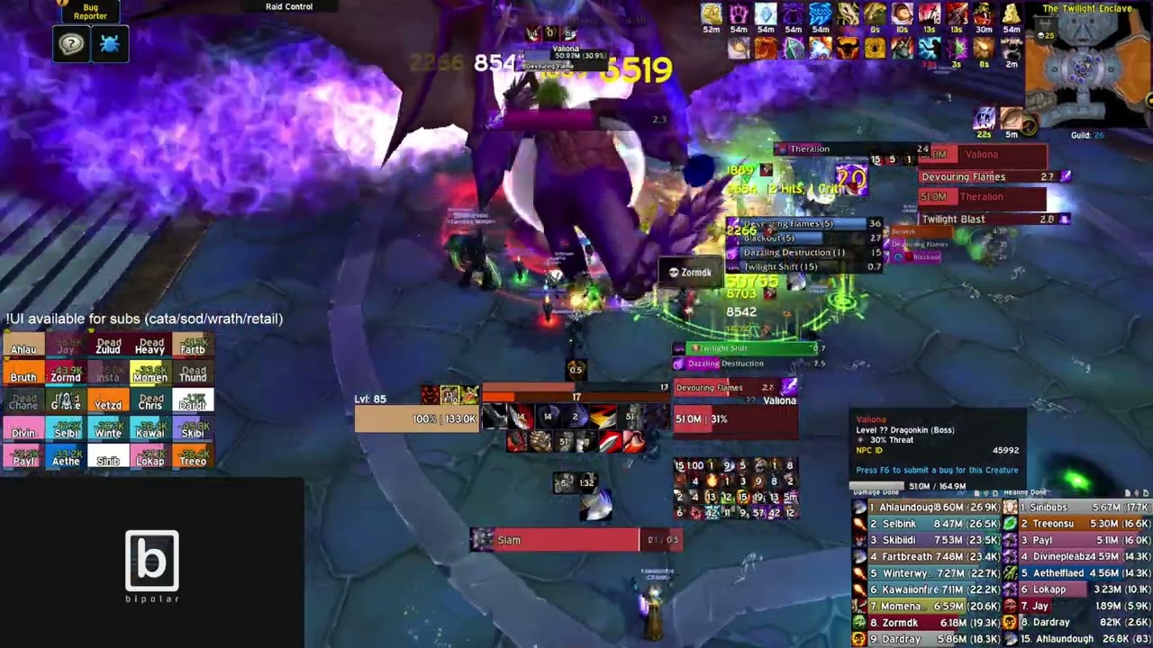 Arms Warrior vs Heroic Valiona and Theralion 25 | Cataclysm Classic Beta Bastion of Twilight