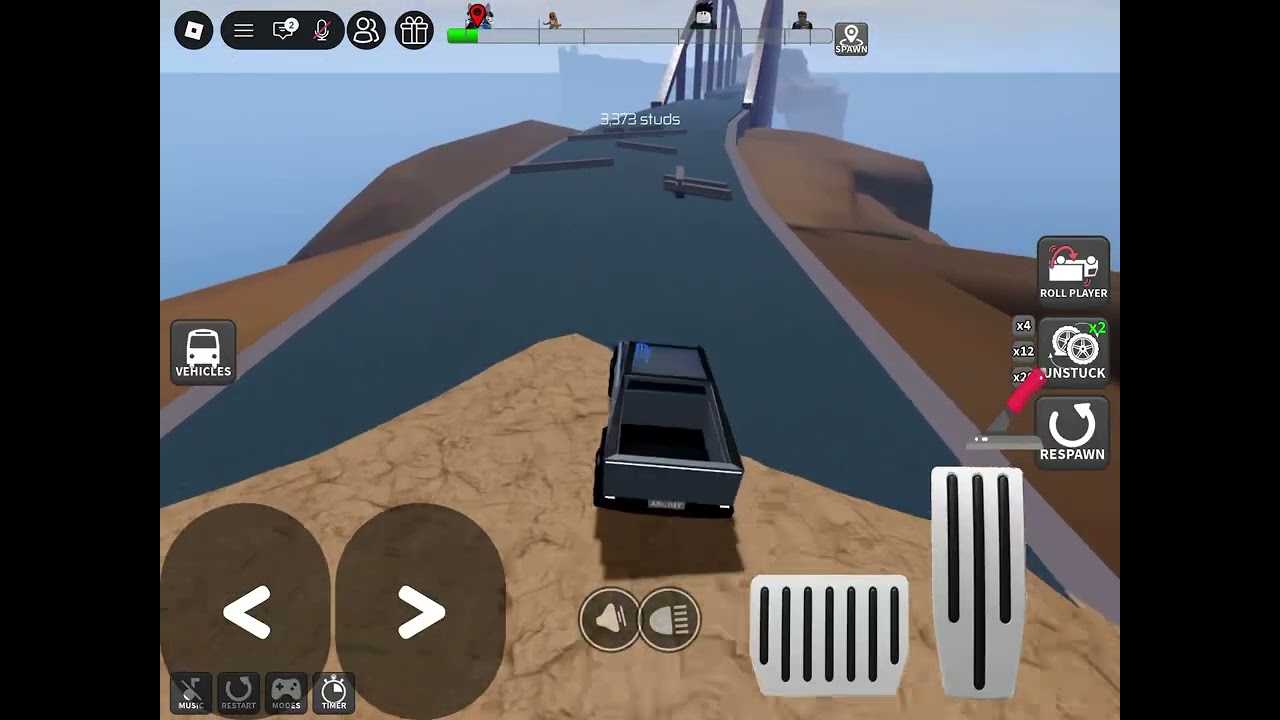 Playing  dangerous truck driving