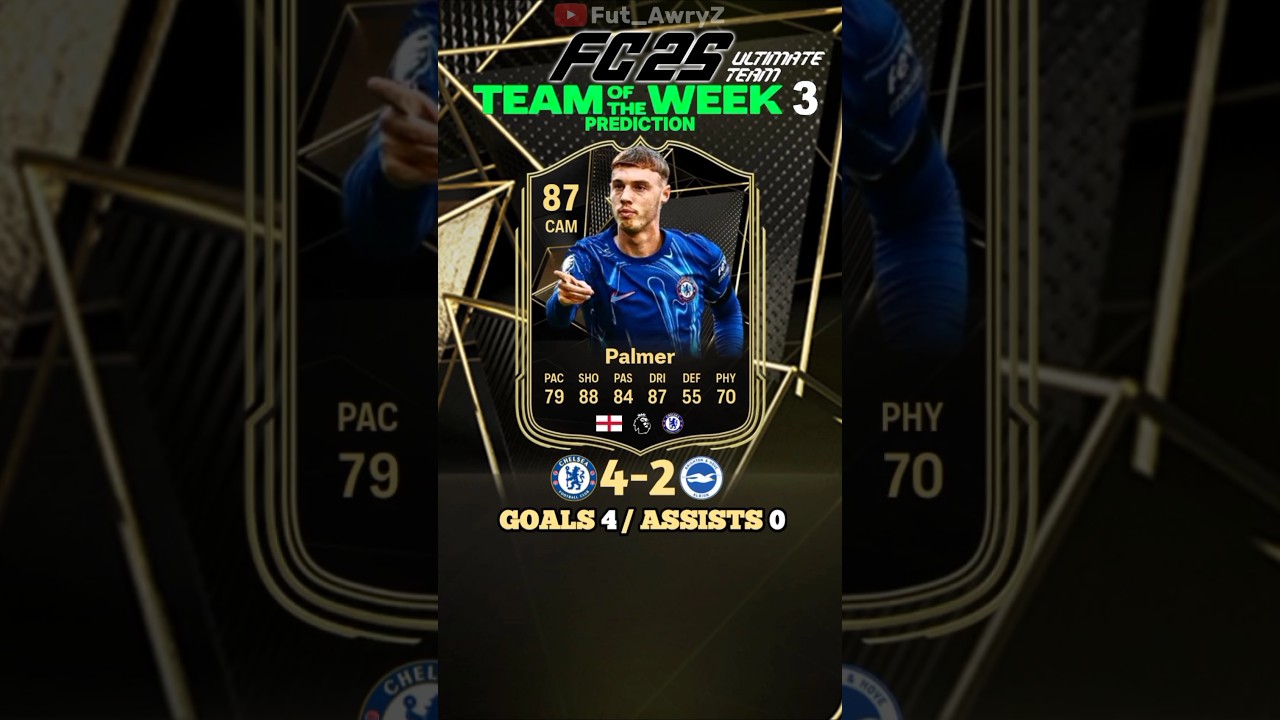 TOTW 3 Prediction in FC25 #fyp #viral #shorts #totw #eafc #eafc25 #fc25 #teamoftheweek #colepalmer