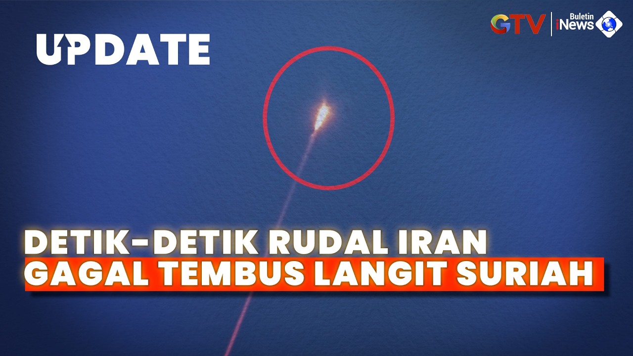 MENCEKAM! Detik-Detik Rudal Iran Gagal Tembus Langit Suriah Terekam Kamera!