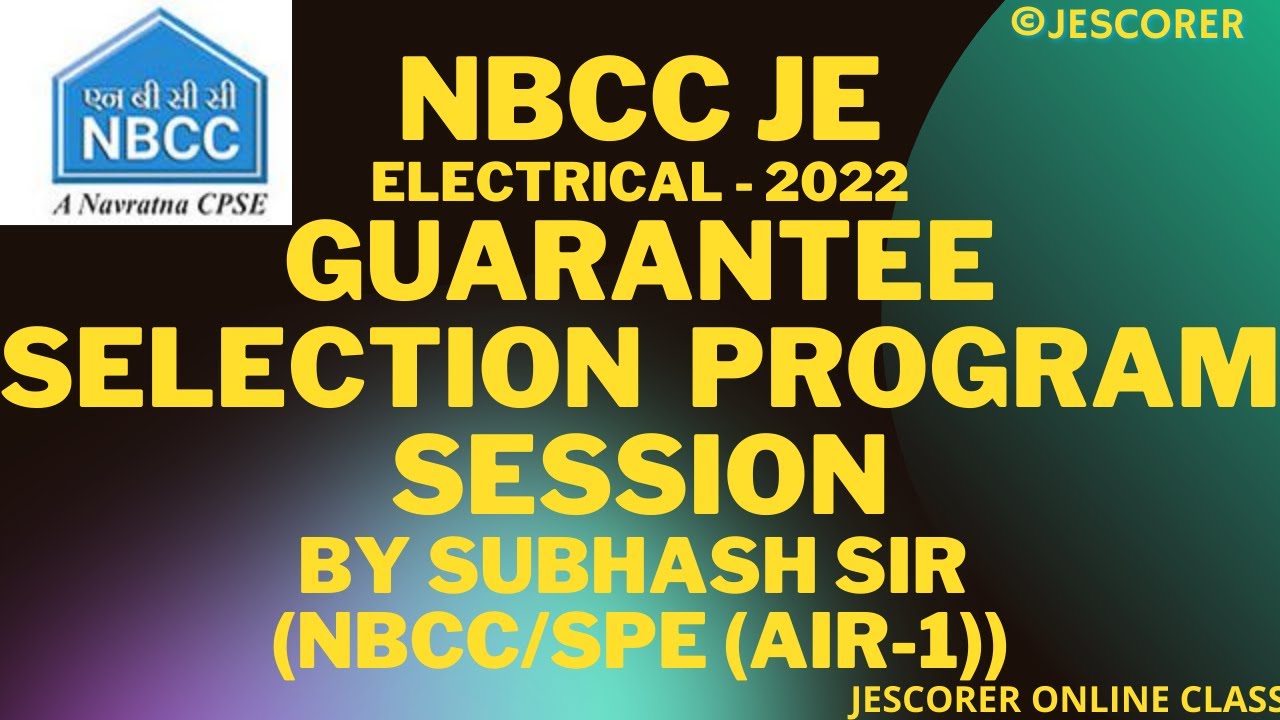 NBCC JE | Electrical Preparation Batch| NBCC JE Electrical SYLLABUS | Exam Pattern