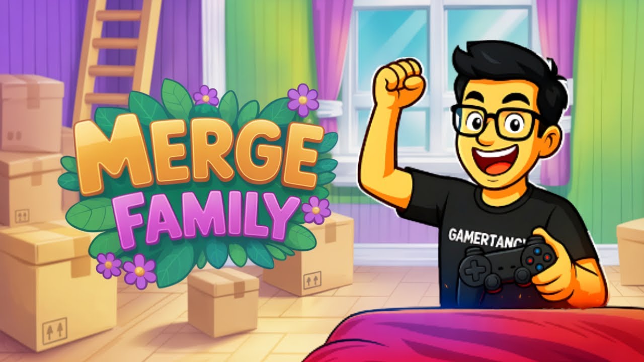 Merge Family Game 🧩 New Levels Unlock and Smooth Home Progress | Gamertancy
