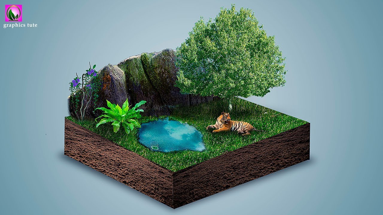 3D Land Photomanipulation In Photoshop - Photoshop Photomanipulation Tutorial - Photoshop CC