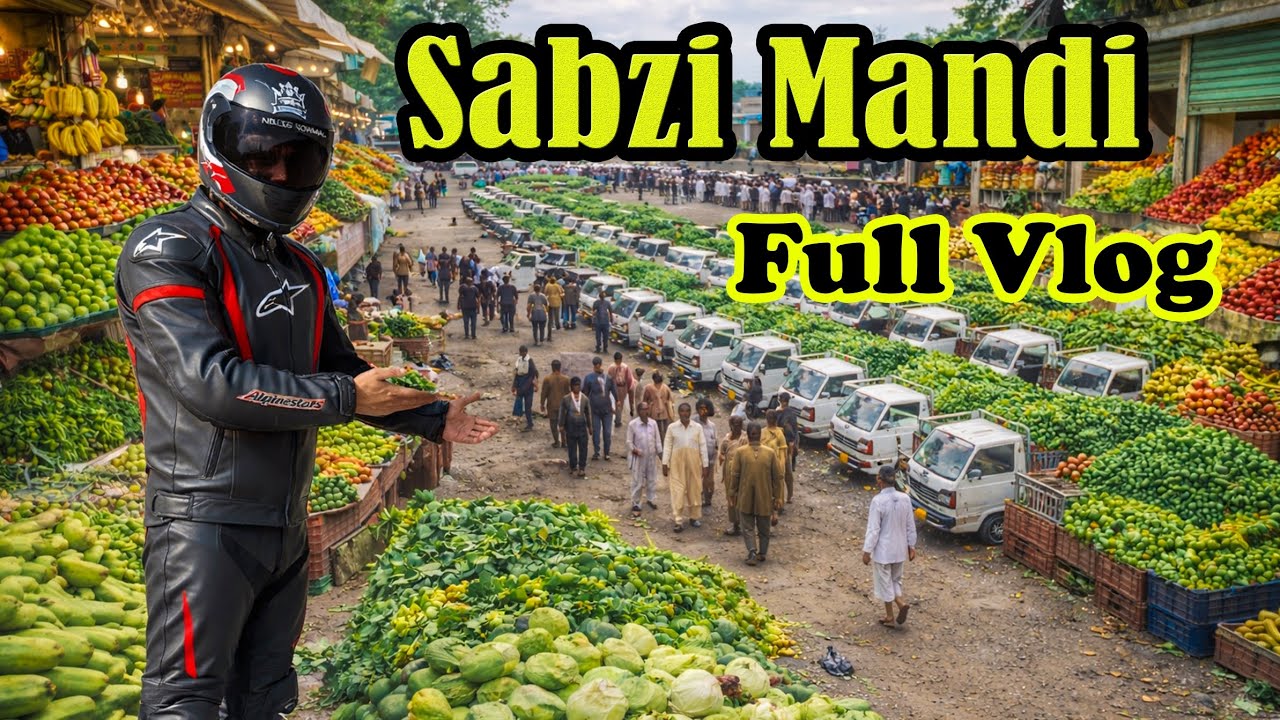 🥦 Sabzi Mandi Vlog | Fresh Vegetables | Desi Market Tour 🛒🔥 | Nomi Rides8582